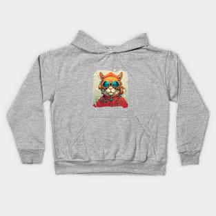 Cyber Cat from the Future Kids Hoodie